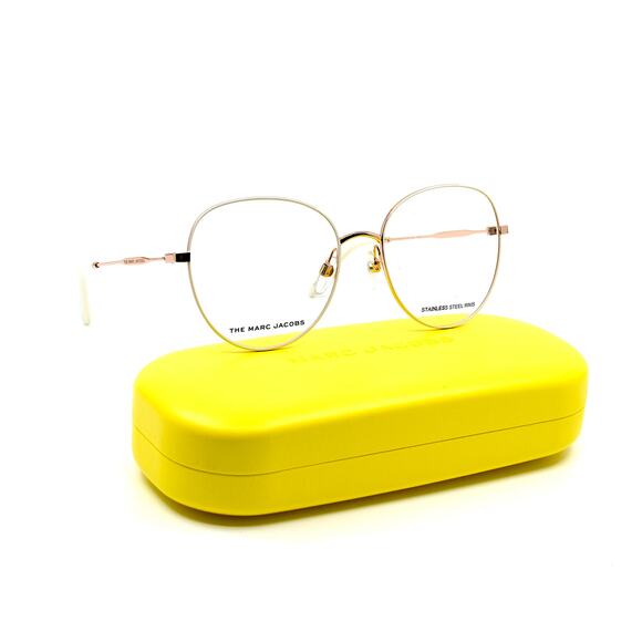 NEW MARC JACOBS MARC590 Y3R GOLD IVORY AUTHENTIC EYEGLASSES FRAME - Picture 5 of 12